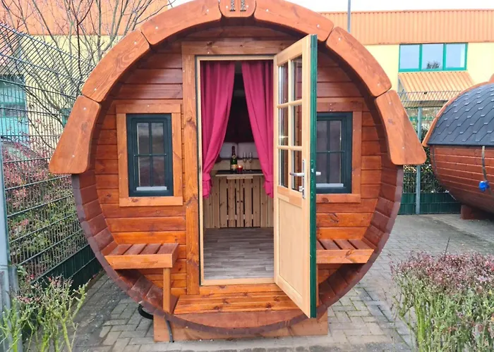 Schlaffass Holzfass Im Banjapark Rees Ohne Banja Sauna
